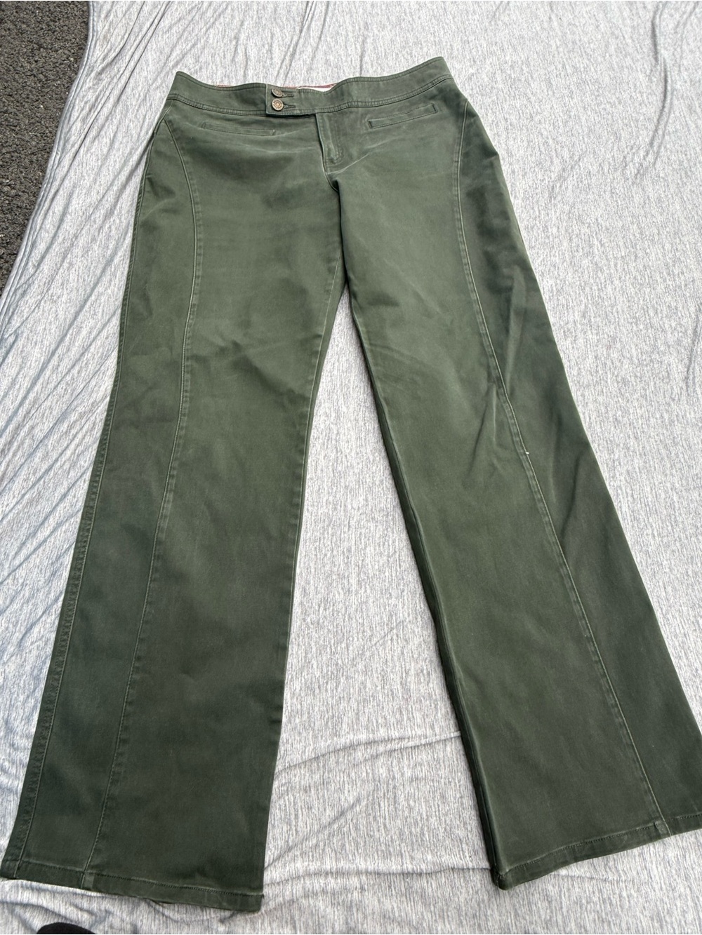 Women’s Olive Green Tommy Hilfiger Wide-Leg Jeans